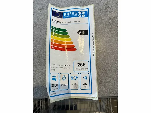 Miele - g 4381 scvi - vaatwasser (c) - afbeelding 3 van  3