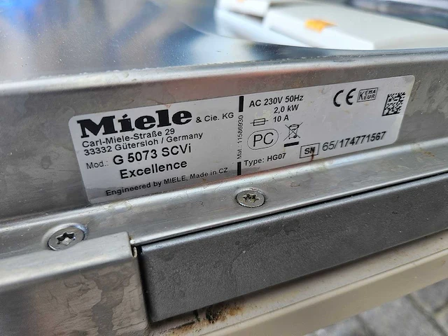 Miele - g5073 - vaatwasser - afbeelding 5 van  5