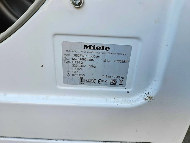 Miele - t 8827 wp - wasdroger - afbeelding 5 van  5
