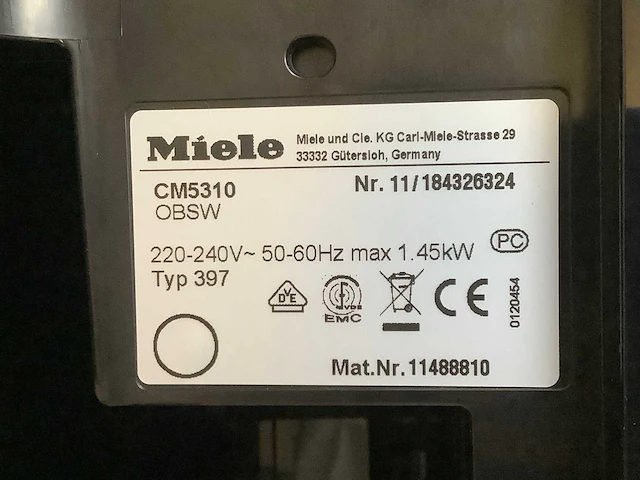 Miele cm 5310 volautomatische koffiemachine - afbeelding 6 van  6