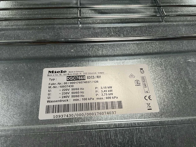 Miele dgc 7665 ed/cs inbouw combi stoomoven - afbeelding 2 van  10