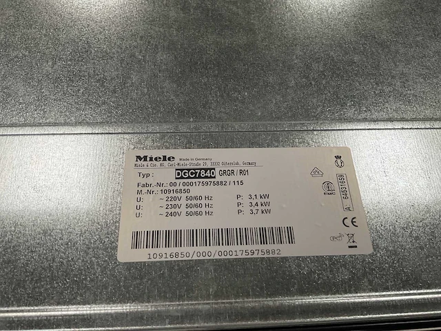 Miele dgc 7840 gr/gr inbouw combi stoomoven - afbeelding 7 van  7