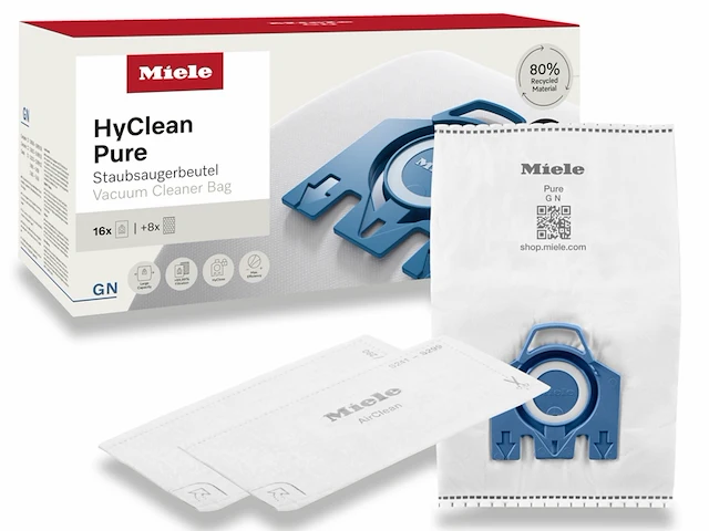 Miele hyclean 3d efficiency gn xxl-pack stofzuigerzakken 16 stuks - afbeelding 2 van  4