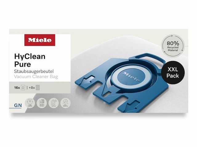 Miele hyclean 3d efficiency gn xxl-pack stofzuigerzakken 16 stuks - afbeelding 4 van  4