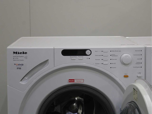 Miele v 1813 softcare system wasmachine & miele t 7744 c softcare system wasdroger - afbeelding 3 van  8
