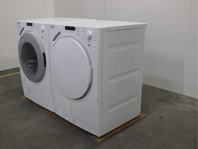 Miele v 1813 softcare system wasmachine & miele t 7744 c softcare system wasdroger - afbeelding 7 van  8