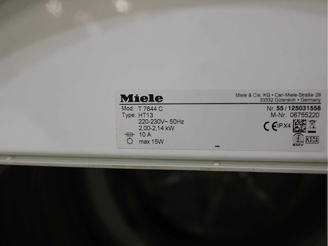Miele v 1814 softcare system wasmachine & miele t 7644 c novotronic wasdroger - afbeelding 8 van  8