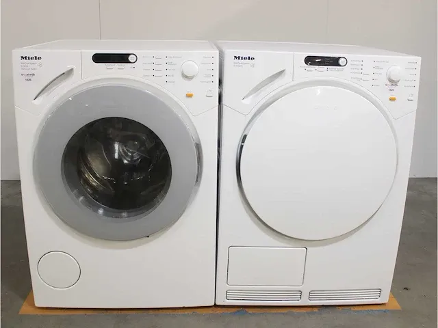 Miele v 1814 softcare system wasmachine & miele t 7744 c softcare system droger - afbeelding 1 van  8
