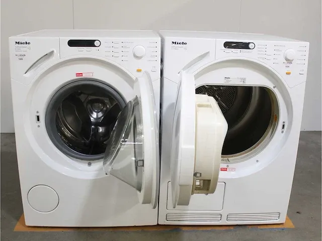 Miele v 1814 softcare system wasmachine & miele t 7744 c softcare system droger - afbeelding 2 van  8