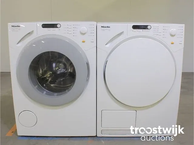 Miele v 1814 softcare system wasmachine & miele t 7744 c softcare system droger - afbeelding 1 van  8