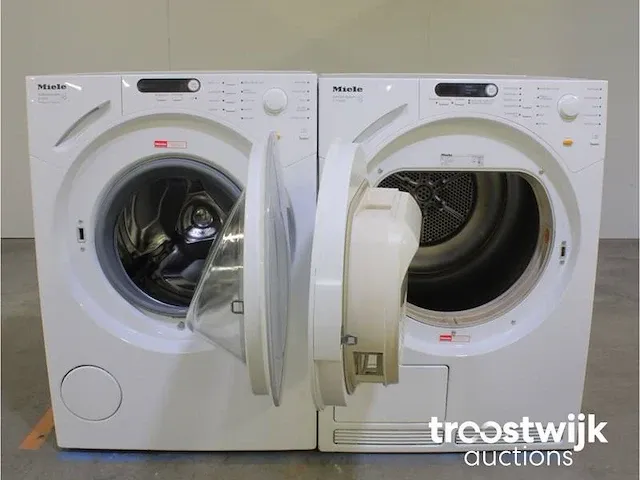 Miele v 1814 softcare system wasmachine & miele t 7744 c softcare system droger - afbeelding 2 van  8