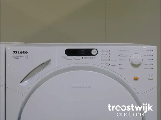 Miele v 1814 softcare system wasmachine & miele t 7744 c softcare system droger - afbeelding 6 van  8