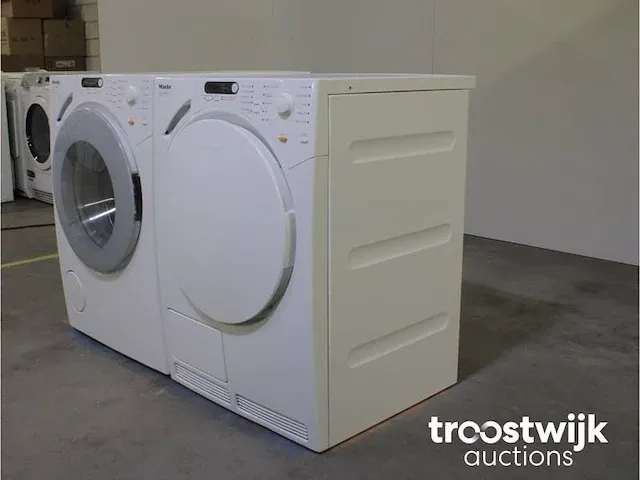 Miele v 1814 softcare system wasmachine & miele t 7744 c softcare system droger - afbeelding 7 van  8