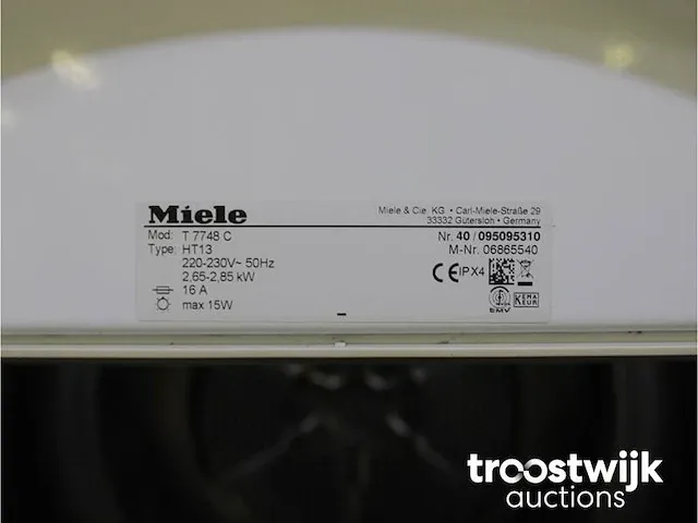 Miele v 1814 softcare system wasmachine & miele t 7744 c softcare system droger - afbeelding 8 van  8