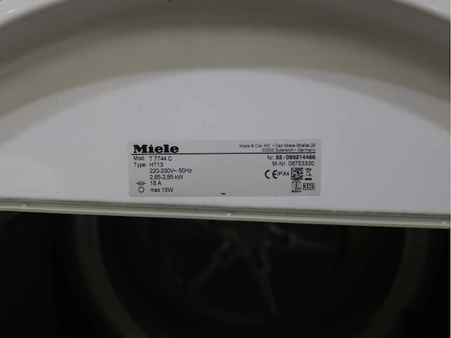 Miele v 1814 softcare system wasmachine & miele t 7744 c softcare system wasdroger - afbeelding 7 van  7