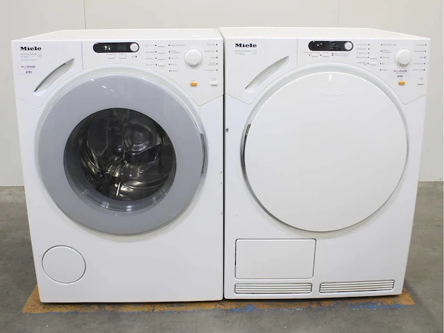 Miele v 1814 softcare system wasmachine & miele t 7748 c softcare system wasdroger - afbeelding 1 van  8