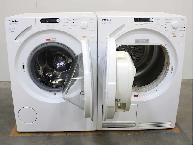 Miele v 1814 softcare system wasmachine & miele t 7748 c softcare system wasdroger - afbeelding 2 van  8