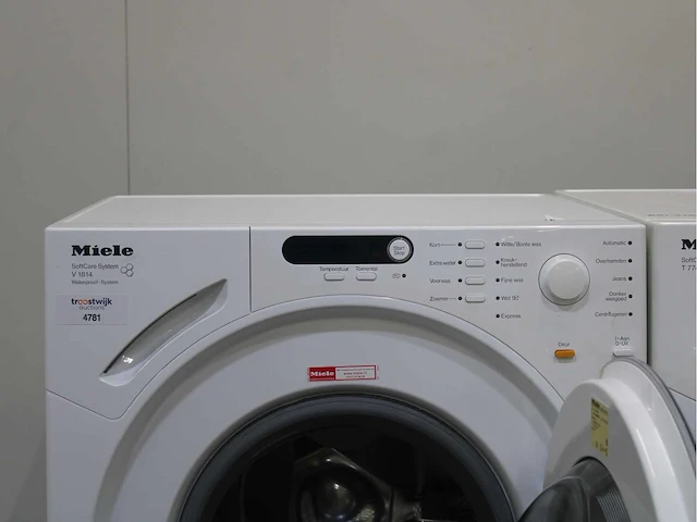 Miele v 1814 softcare system wasmachine & miele t 7748 c softcare system wasdroger - afbeelding 3 van  8