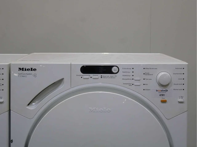 Miele v 1814 softcare system wasmachine & miele t 7748 c softcare system wasdroger - afbeelding 6 van  8