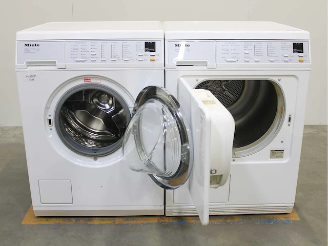 Miele v 5645 softcare system wasmachine & miele t 8463 c softcare system wasdroger - afbeelding 1 van  8