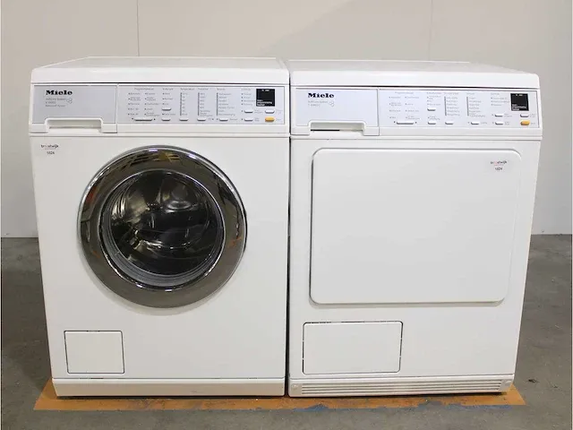 Miele v 5660 softcare system wasmachine & miele t 8463 c softcare system droger - afbeelding 1 van  8