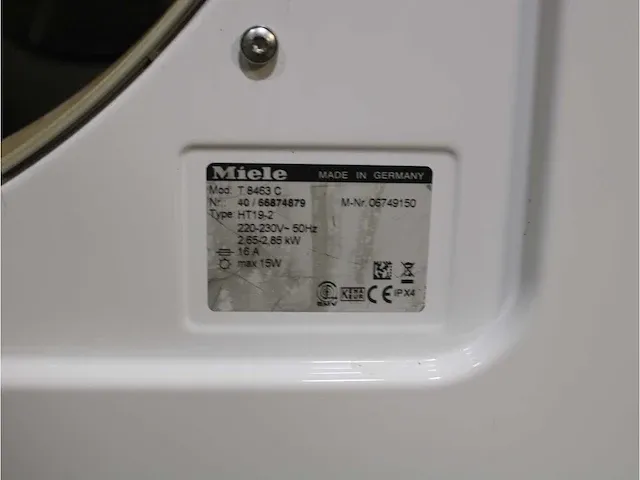 Miele v 5660 softcare system wasmachine & miele t 8463 c softcare system droger - afbeelding 8 van  8
