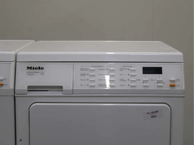 Miele v 5739 softcare system wasmachine & miele t 8633 c softcare system wasdroger - afbeelding 6 van  8