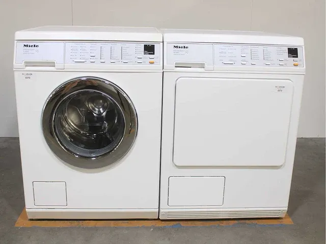 Miele v 5845 softcare system wasmachine & miele t 8463 c softcare system droger - afbeelding 1 van  8