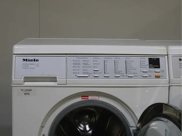 Miele v 5845 softcare system wasmachine & miele t 8463 c softcare system droger - afbeelding 3 van  8