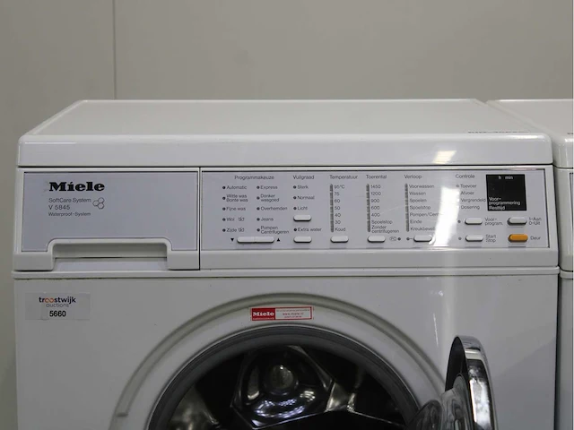 Miele v 5845 softcare system wasmachine & miele t 8463 c softcare system wasdroger - afbeelding 3 van  8