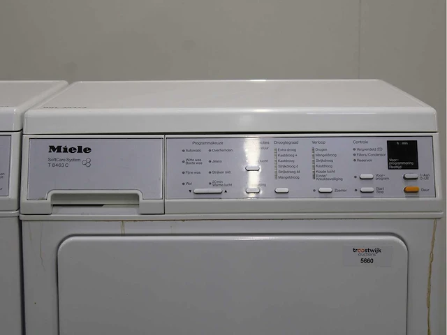 Miele v 5845 softcare system wasmachine & miele t 8463 c softcare system wasdroger - afbeelding 6 van  8