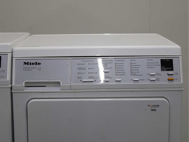Miele v 5845 softcare system wasmachine & miele t 8463 c softcare system wasdroger - afbeelding 6 van  8