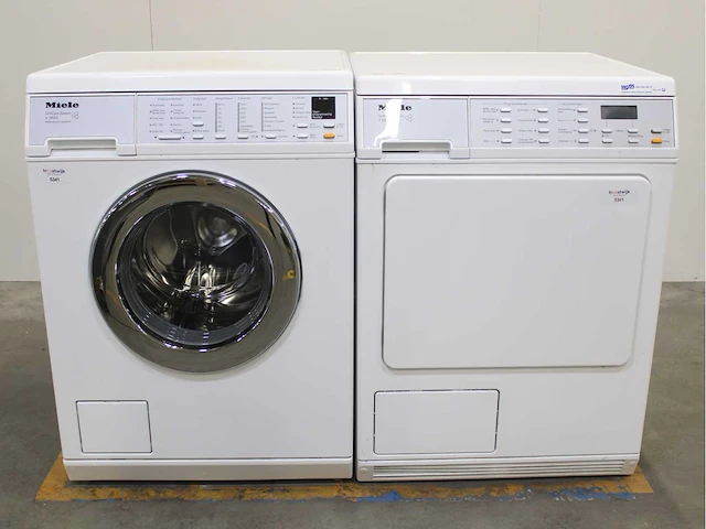 Miele v 5845 softcare system wasmachine & miele t 8663 c softcare system wasdroger - afbeelding 1 van  8