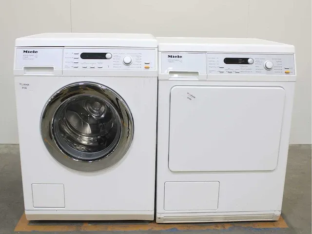 Miele v 5848 softcare system wasmachine & miele t 8843 c softcare system droger - afbeelding 1 van  8
