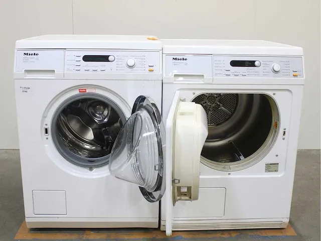 Miele v 5848 softcare system wasmachine & miele t 8843 c softcare system droger - afbeelding 2 van  8