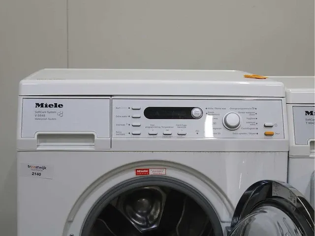Miele v 5848 softcare system wasmachine & miele t 8843 c softcare system droger - afbeelding 3 van  8