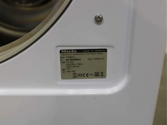 Miele v 5848 softcare system wasmachine & miele t 8843 c softcare system droger - afbeelding 8 van  8