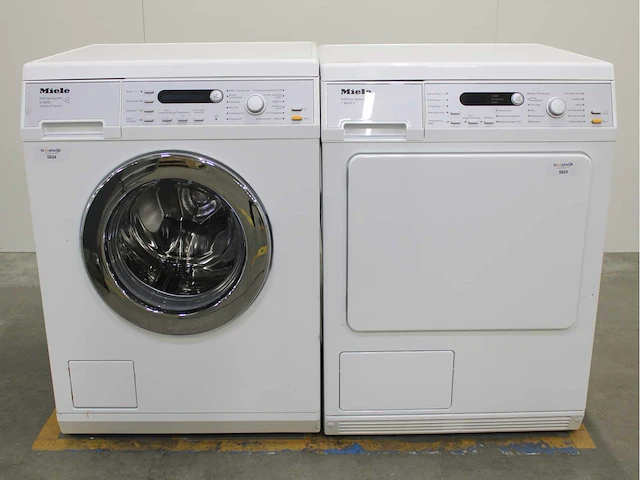 Miele v 5848 softcare system wasmachine & miele t 8843 c softcare system wasdroger - afbeelding 1 van  8