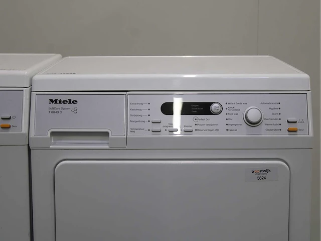 Miele v 5848 softcare system wasmachine & miele t 8843 c softcare system wasdroger - afbeelding 6 van  8