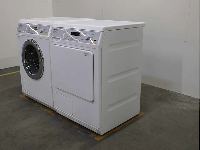 Miele v 5848 softcare system wasmachine & miele t 8843 c softcare system wasdroger - afbeelding 7 van  8