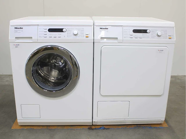 Miele v 5848 softcare system wasmachines & miele t 8843 c softcare system wasdrogers - afbeelding 1 van  8