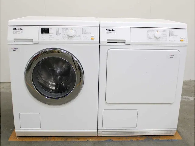 Miele v 5849 softcare system wasmachine & miele t 8843 c softcare system droger - afbeelding 1 van  8