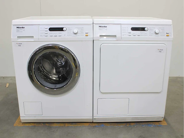 Miele v 5849 softcare system wasmachine & miele t 8843 c softcare system wasdroger - afbeelding 1 van  8