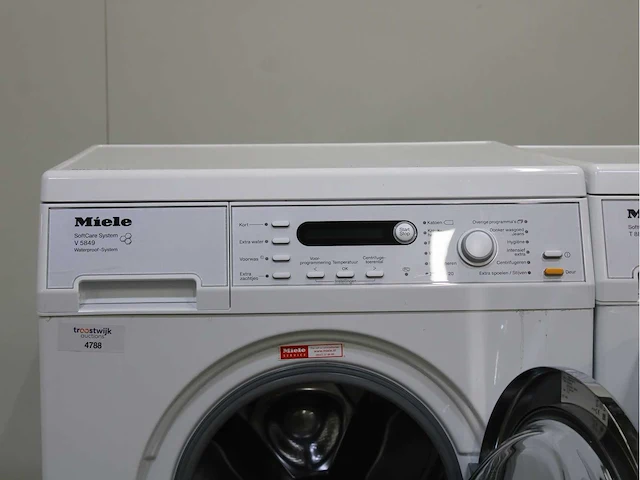 Miele v 5849 softcare system wasmachine & miele t 8843 c softcare system wasdroger - afbeelding 3 van  8