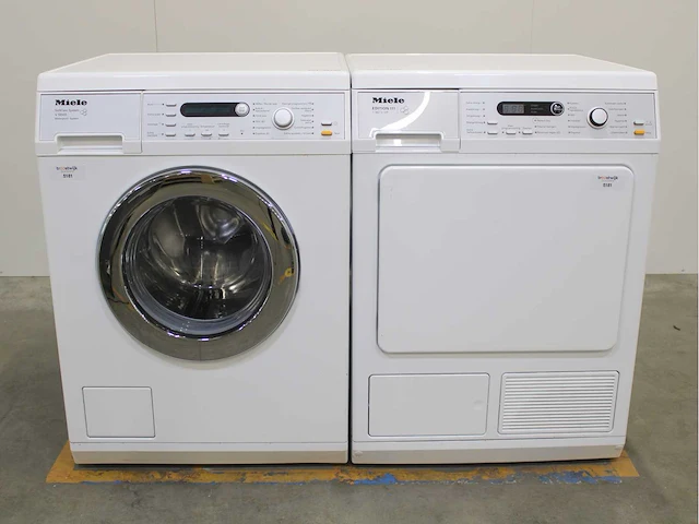 Miele v 5849 softcare system wasmachine & miele t 8873 wp edition 111 wasdroger - afbeelding 1 van  8