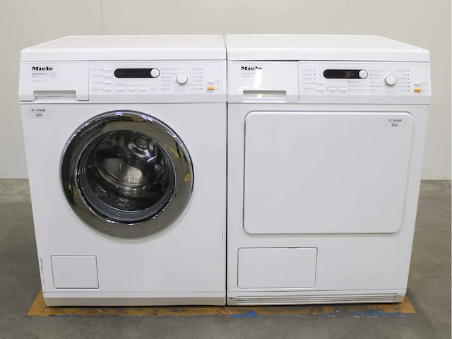Miele v 5869 softcare system wasmachine & miele t 8823 c softcare system wasdroger - afbeelding 1 van  8