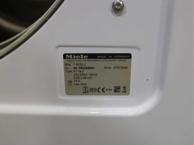 Miele v 5869 softcare system wasmachine & miele t 8823 c softcare system wasdroger - afbeelding 8 van  8