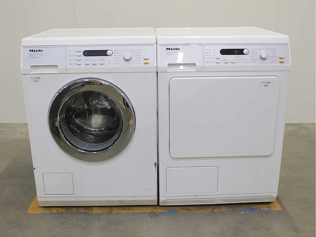 Miele v 5869 softcare system wasmachine & miele t 8843 c softcare system wasdroger - afbeelding 1 van  8