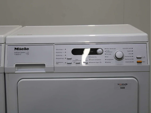 Miele v 5869 softcare system wasmachine & miele t 8843 c softcare system wasdroger - afbeelding 6 van  8