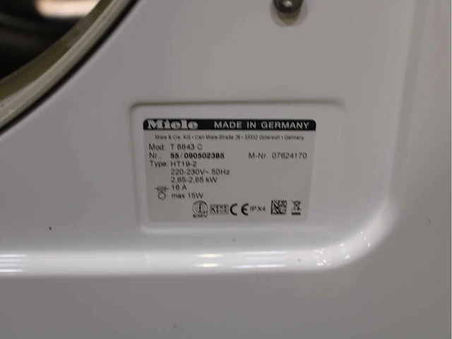 Miele v 5869 softcare system wasmachine & miele t 8843 c softcare system wasdroger - afbeelding 8 van  8